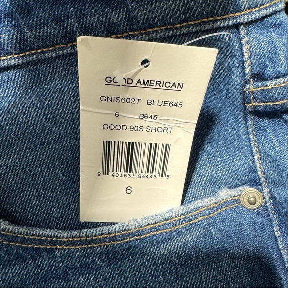 GOOD AMERICAN Good 90s Denim Shorts Size 6 - Picture 5 of 7